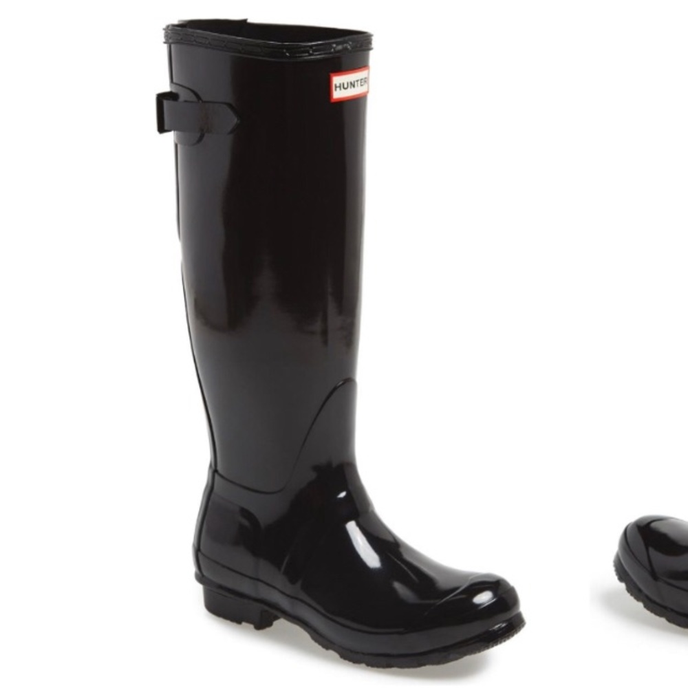 HUNTER [Adjustable Back Gloss Waterproof Boot]